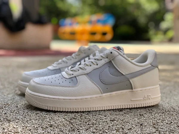 af1 riz blanc gris bas Nike Air Force 1 Low Hoops AF1 chaussures antidérapantes décontractées DH7560-508