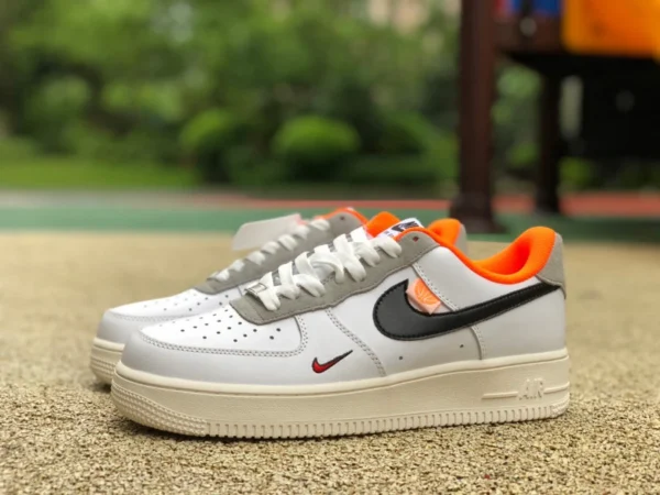 af1 blanc gris orange faible Nike Air Force 1 Low 07 AF1 kaki baskets décontractées fb2364-016