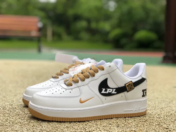 af1 blanc marron bas Nike Air Force 1 Low 07 AF1 kaki baskets décontractées af1234-005