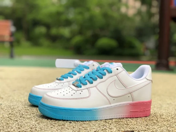 AF1 blanc bleu rose basse Nike Air Force 1'07 stussy AF1 Air Force One baskets basses pour homme af1234-006