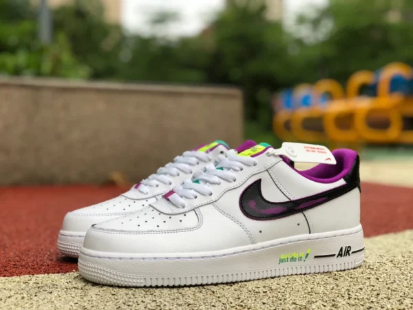 AF1 blanc noir violet bas Baskets basses Nike Air Force 1'07 AF1 Air Force One pour homme DX3933-100