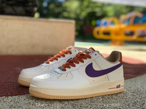 AF1 blanc cassé violet orange basse Baskets basses Nike Air Force 1'07 AF1 Air Force One pour homme CW3388-205