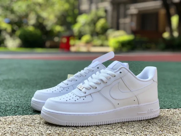 AF1 blanc pur bas Nike Air Force1 Air Force One AF1 blanc pur chaussures de skateboard mi-hautes décontractées pour hommes et femmes 315123-111