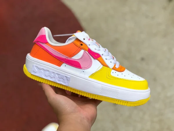 AF1 blanc jaune rouge bas Nike Air Force 1 Fontanka baskets basses décontractées DX2675-100