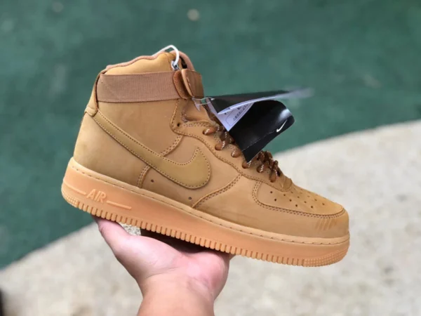 AF1 blé haut pur original Nike Air Force 1 High 07 AF1 blé baskets montantes CJ9178-200