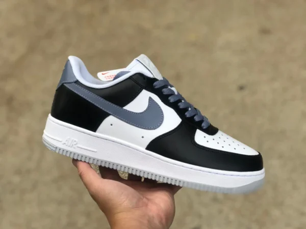 AF1 blanc noir gris bas Nike Air Force 1 Low Brosse à dents blanc noir gris baskets FD9065-100