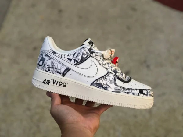 af1 blanc graffiti sup Nk Air Force 1'07 WB Low Air Force One baskets basses décontractées ZG0088-812