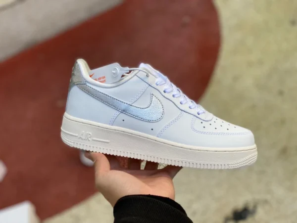 AF1 argent oxydation faible Nike Air Force 1 Low argent oxydation semelle intermédiaire baskets décontractées DQ7569-100