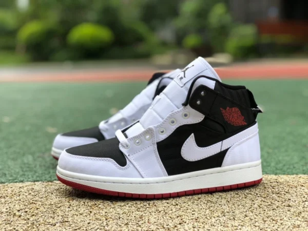 aj1mid noir et blanc rouge pur original Air Jordan 1 Mid AJ1 noir et blanc mi-haut chaussures de basket-ball rétro DD9338-016