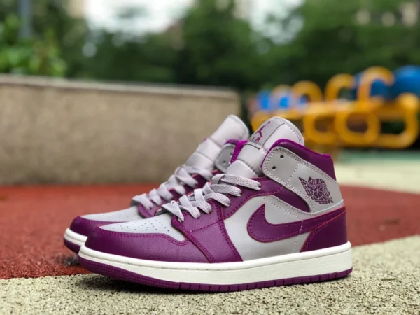 aj1mid gris violet Air Jordan 1 Mid Magenta AJ1 gris violet chaussures de basket résistantes à l'usure BQ6472-501