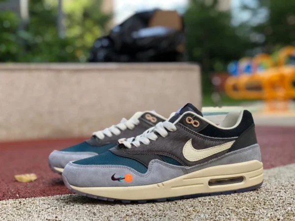 Max1 sp gris vert Nike Air Max 1 SP Yuanyang chaussures rétro chaussures de course décontractées DQ8475-001