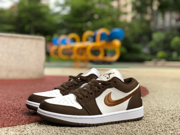 aj1 blanc marron bas Nike Air Jordan 1 Low SE "Brown Canvas" Joe 1 bas haut blanc olive vert DV0426-301