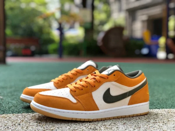 aj1 orange bas pur original Air Jordan 1 Low AJ1 orange chaussures de basket-ball basses pour hommes DH6931-102,