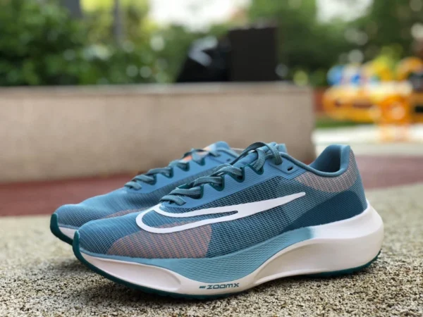 Zoom fly5 bleu gris Nike Zoom Fly 5 Nike amorti plaque de carbone marathon hommes et femmes en cours d'exécution dm8968-400