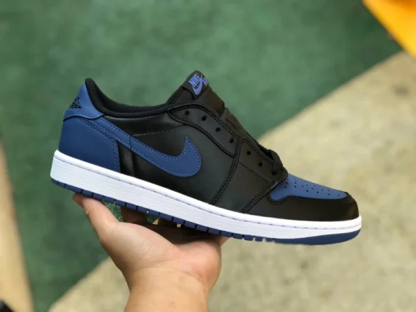 aj1 noir et bleu bas pur original Air Jordan 1 Low AJ1 noir et bleu bas chaussures de basket-ball rétro CZ0790-041