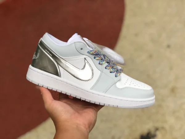 aj1 gris argent bas Air Jordan 1 Low AJ1 gris argent déchirer bas haut DX6070-101