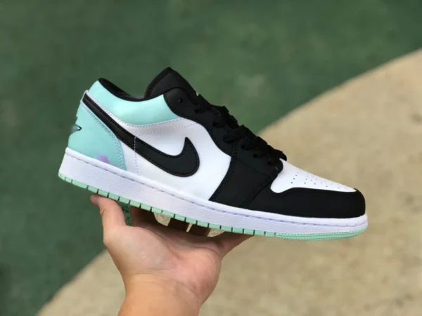 aj1 Superstar tie-dye bas pur original Air Jordan 1 Low AJ1 Supernova Superstar noir et blanc vert chaussures de basket Tiffany DM1199-100