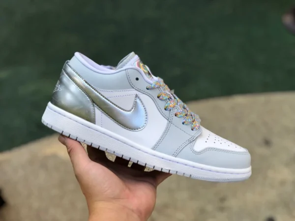 aj1 argent bas pur original Air Jordan 1 Low AJ1 argent déchirer Yuanyang rétro baskets basses pour hommes et femmes DX6070-101