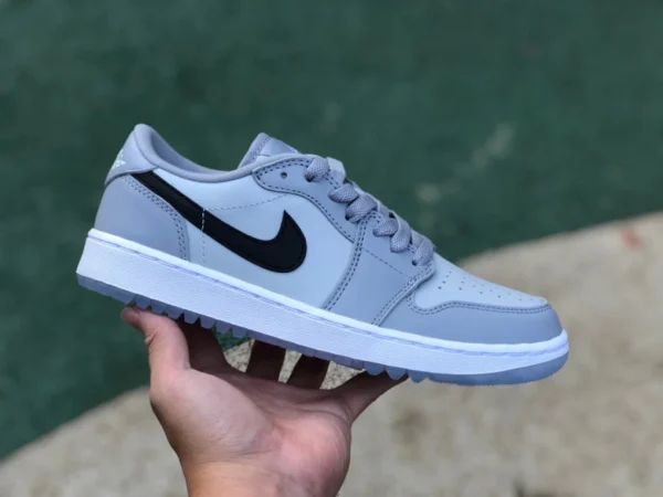 aj1 loup gris blanc noir Golf pur original Air Jordan 1 Low Golf AJ1 rétro chaussures de sport loup gris blanc noir DD9315-002