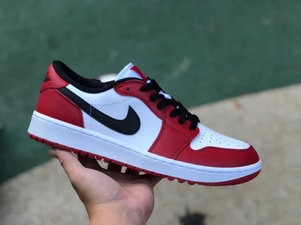 aj1 Chicago Golf Pure Original Air Jordan 1 Glof Low AJ1 Blanc Rouge Chicago Low DD9315-600