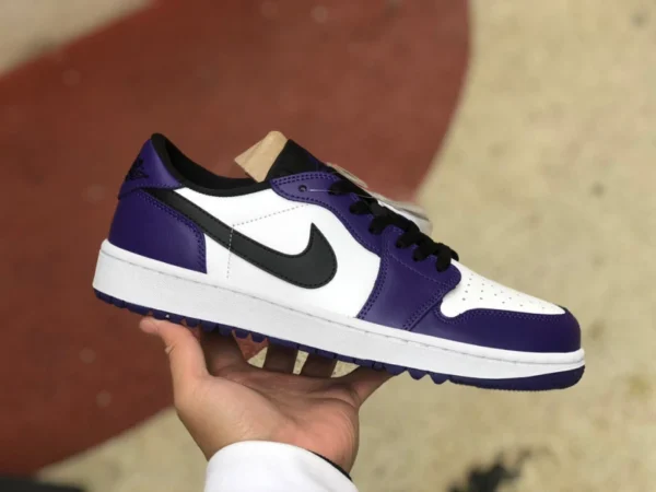 aj1 blanc et violet Golf Air Jordan 1 Low Golf AJ1 chaussures de basket rétro violet et blanc DD9315-105