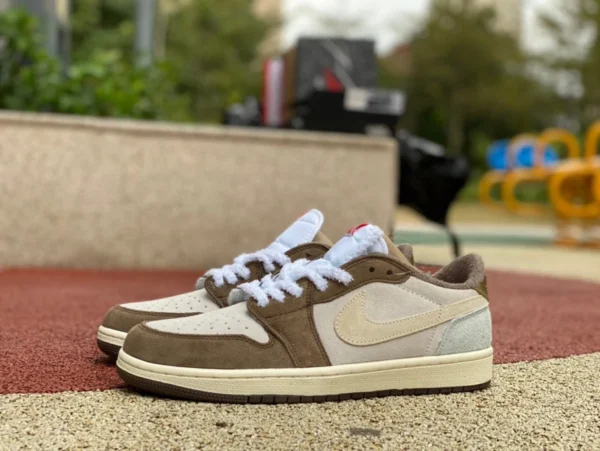 aj1 Année du Lapin limité blanc marron Air Jordan 1 LOW OG Année du Lapin limité chaussures pour hommes et femmes blanc marron baskets chaussures de basket-ball DV1312-200