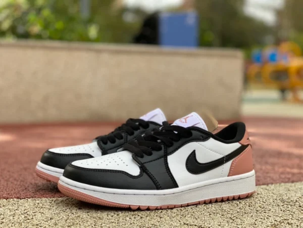 aj1 noir et blanc rose sale Golf bas Air Jordan 1 Low Golf AJ1 noir et blanc rose chaussures de sport DD9315-106