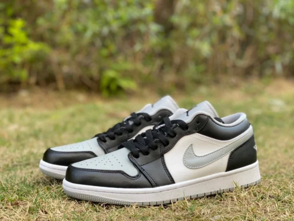 aj1 noir gris bas pur original Air Jordan 1 Low AJ1 cool gris ombre noir gris bout bas 553558-039