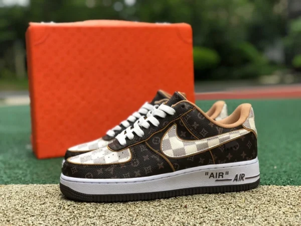 Af1 commune LV Louis Vuitton LV x Nike Air Force 1 commune AF1 Air Force One commune LV