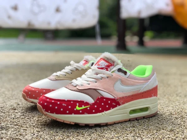 Max1 kaki rouge Nike Air Max 1 PRM chien pastoral chinois couleur couture aboiement chien chaussures de course DR2553-111