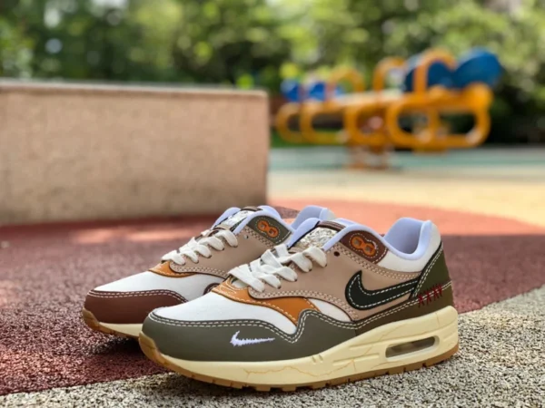 Max1 blanc marron vert Nike Air Max 1 blanc marron vert wabi sabi rétro chaussures de course basses décontractées DQ8656-133