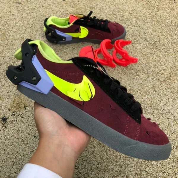 Blazer fonctionnel bordeaux bas Acronym x Nike Blazer Low fonctionnel bordeaux baskets DN2067-DO9373