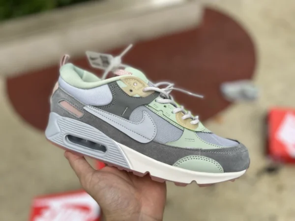 Max90 gris rose vert Nike Air Max 1 87 QS Gorge Green bleu et vert chaussures de course DV3887-400