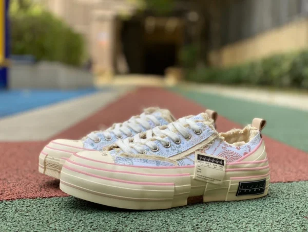 Wu Jianhao blanc rose changement de couleur sensible à la lumière xVESSEL GOP LOWS Les chaussures basses décontractées noires en toile vulcanisée sont polyvalentes pour une utilisation dans la rue