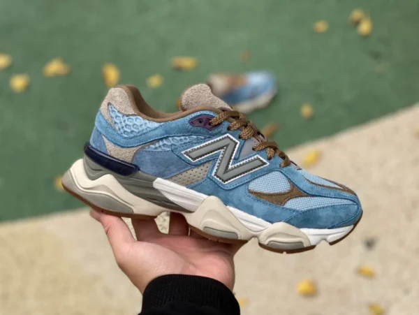 NB9060 Bleu Marron Bodega x New Balance NB 9060 Bleu Marron Chaussures décontractées basses U9060BD1