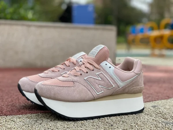 NB574 rose à semelles épaisses NEW BALANCE chaussures de papa décontractées rétro à semelles épaisses pour femmes WL57zbc