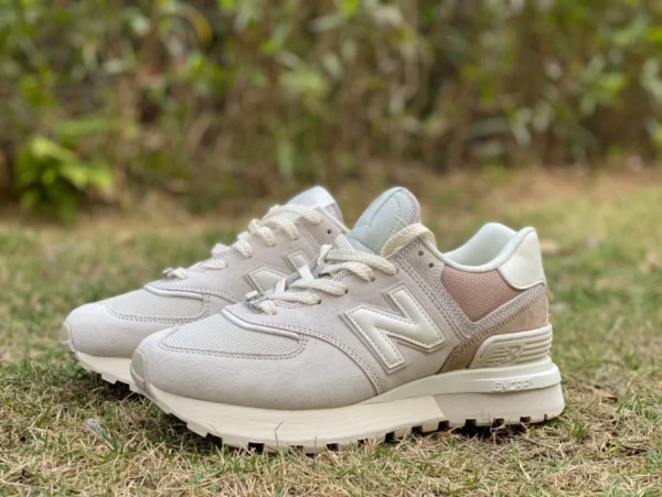 nb574 Beige blanc marron New Balance574 velours maille respirant chaussures de sport décontractées marron clair U574LGTW