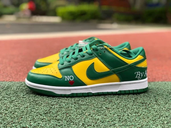 Dunk Brazil love nike Dunk low low-top skateboard shoes Brésilien vert et jaune love do7412-983