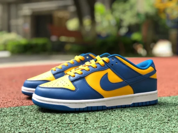 Dunk bleu jaune bas Nike Dunk Low "Warriors" bleu or State Warriors bleu royal +, or universitaire dd1391-402