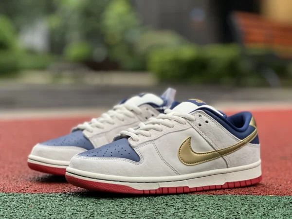 Dunk blanc bleu or bas Nike Dunk SB Low Pro "Old Spice" baskets basses décontractées rétro blanc bleu or 304292-272