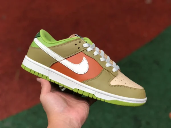 Dunk marron vert rouge bas Nike Dunk Low GS classique rétro baskets décontractées orge jaune couleur couture DV9108-711