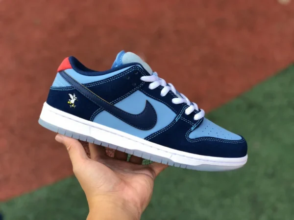 Dunk pigeon bleu Why So Sad? x Nike SB Dunk Low baskets basses bleues DX5549-400