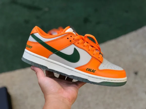 dunk blanc orange bas pur original Florida A&M x Nike Dunk Low blanc orange rétro chaussures de skateboard basses DR6188-800