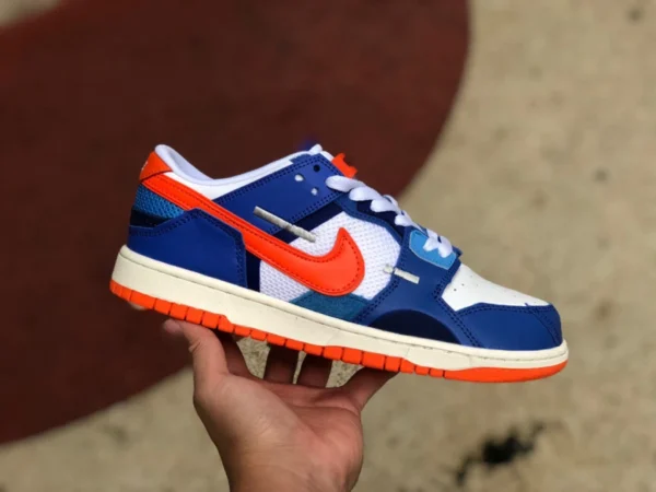 Dunk scrap bleu blanc orange Nike Dunk Scrap Knicks bleu blanc orange Knicks suture monster DM0128-100