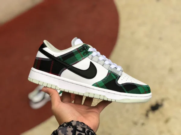 Dunk blanc vert noir rouge maille Nike Dunk Low Retro " Plaid " blanc vert décontracté bas chaussures de skateboard DV0827-100