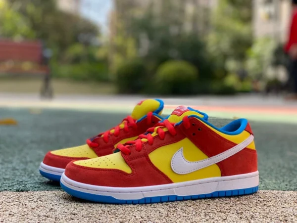 Dunk Simpson pur original Nike SB Dunk Nike dunk jaune orange Simpson basses rétro baskets décontractées BQ6817-602