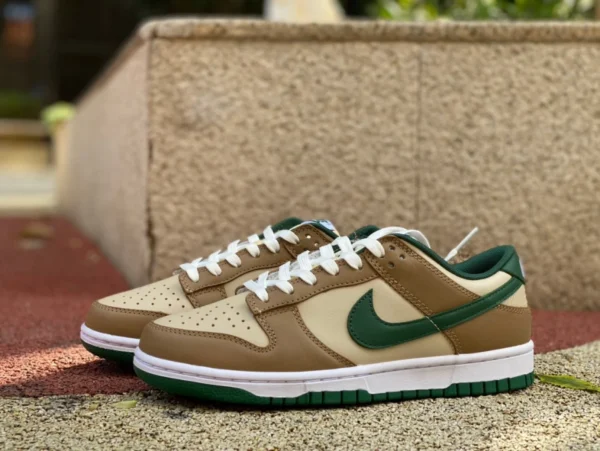 Dunk riz marron vert NIKE Dunk Low riz marron vert antidérapant absorbant les chocs bas baskets décontractées FB7160-231