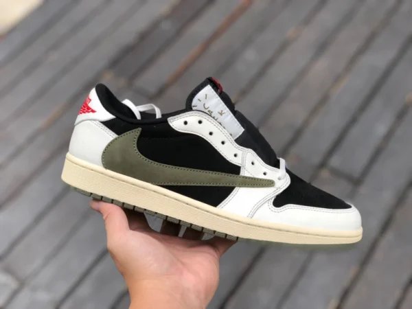 aj1 barbe basse vert olive T1 pur original Travis Scott x Air Jordan 1 Low 4.0 OG WMNS «Olive» dz4137-