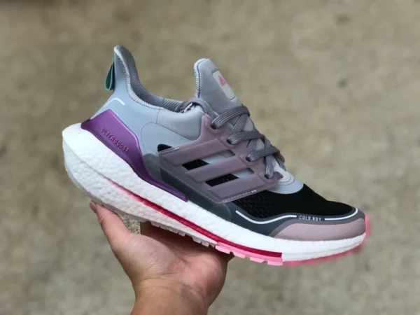 UB 21 noir gris violet rose adidas UltraBoost 21 COLD.RDY chaussures de course confortables et respirantes S23908