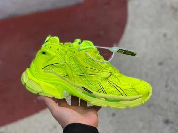 Paris 7.0 vert fluorescent Balenciaga/Balenciaga 21x RUNNER épissage dentelle 211112ss0816